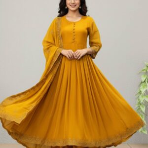 Yellow Anarkali Suit